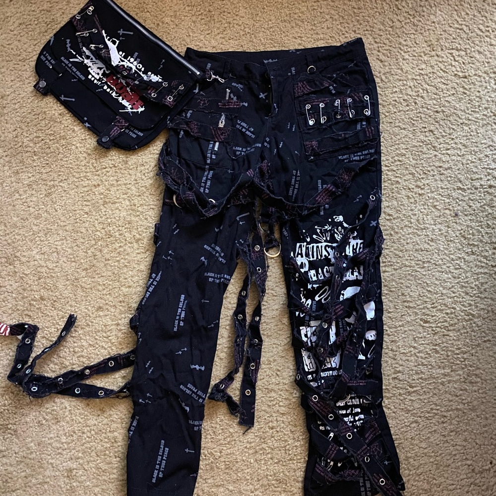 Rave pants with matching fanny pack.